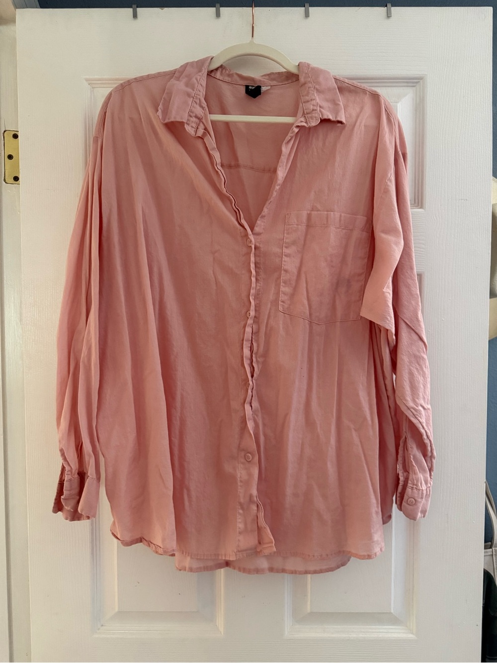 H&M Light Pink Women's Button-Down Shirt